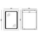 Дзеркало Mixxus TWEE MR09-80x60-Reverse з Led Touch, Anti-fog, димером, регулятором яскравості (MI6 (MI6660)