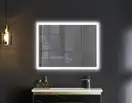 Дзеркало Mixxus FLAT MR04-80x60 з Led Touch, Anti-fog, димером, регулятором яскравості, годинником (MI6928)