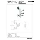 104206072 Omega Гачок потрійний поворотний, Bemeta (104206072)