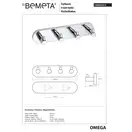 Omega Планка з 4-ма гачками  104405212 Bemeta ЧЕСЬКА РЕСПУБЛІКА
