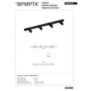Гачок на 4-ри позиції 104606100 Dark Bemeta Чехія