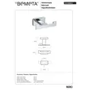 Гачок подвійний Niki 153106032  Bemeta