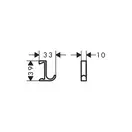Крючок для полотенец тонкий Hansgrohe WallStoris, белый матовый (набор 2 шт.) (27929700) фото 2 Aquada.com.ua