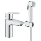 Grohe Eurosmart S-Size Смеситель для умывальника с гигиен. душем, хром (23123003)