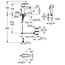 Grohe Eurosmart S-Size Смеситель для умывальника с гигиен. душем, хром (23123003)