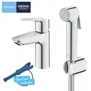 Grohe Eurosmart S-Size Смеситель для умывальника с гигиен. душем, хром (23123003)