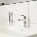 Grohe Eurosmart S-Size Смеситель для умывальника с гигиен. душем, хром (23123003)