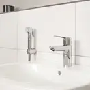 Grohe Eurosmart S-Size Смеситель для умывальника с гигиен. душем, хром (23123003)