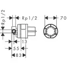 Комплект гігієнічного душа Hansgrohe Logis E (71604000, 13620180, 32129000, 26457000), хром (20200010)