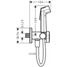 Hansgrohe S EcoSmart+ Гігієнічний душ-комплект, Matt Black (29230670)