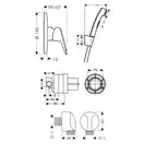 Гігієнічний душ Hansgrohe Logis з душовою лійкою, білий / хром (3A101219)