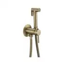 Змішувач для гігієнічного душу Mixxus Premium Hans 002-A Inner Brushed Gold з лійкою (Матове золото (MI6922)