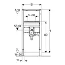 Geberit Duofix Монтажный элемент для умывальника, 112 см (111.563.00.1)