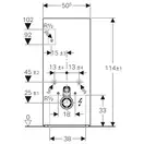 Наружная инсталляция для подвесного унитаза 114 см Geberit Monolith Plus, стекло белое (131.231.SI.5) фото 7 Aquada.com.ua
