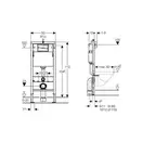Geberit Duofix Basic Инсталляция для унитаза, 112 см (458.103.00.1)