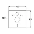 Инсталляция для подвесных унитазов Grohe Rapid SL (4-в-1) комплект 38772001 (клавиша хром) (38772001+37131000) фото 4 Aquada.com.ua