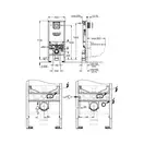Інсталяція для унітазу Grohe Rapid SLX із звукоізоляційною прокладкою та кнопкою змиву Skate Cosmopolitan S (39603000)