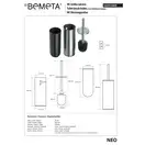 NEO: Щітка WC з тримачем висока на підл.(підвс.),нерж 102313069 Bemeta Чехія