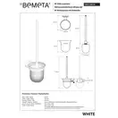 Щітка для унітазу з настінним тримачем (скло) 104113014 White  Bemeta Чехія