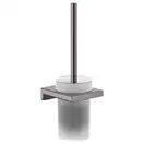 Ёршик подвесной Hansgrohe AddStoris, матовый чёрный хром/стекло матовое (41752340) фото 1 Aquada.com.ua