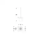 йорж для унітазу Omnires Darling nickel (DA70620NI)
