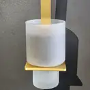 Щітка для унітазу Sonia S-Cube Brushed Gold 85х415х95 мм, золото матове (182114)