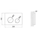 Qtap Nest Панель смыва для унитаза, белая (QT0111M11110W)