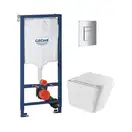 Комплект Grohe Set Унітаз QUADRO-0301-T3 + Інсталяція 38536001 + панель 38732000 (38536001QUADRO030 (38536001QUADRO0301T3)