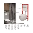 Комплект унітаз з інсталяцією для унітазу Mixxus Premium ELLIPSE-SET-2101 система змиву TORNADO 3.0 (MP6667)