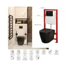 Комплект унітаз з інсталяцією для унітазу Mixxus Premium BEVEL-SET-2101 BLACK система змиву TORNADO (MP6669)