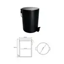 Відро для сміття 5L 104315010 DARK "Soft Close" Bemeta Чехія