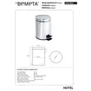 104315032 HOTEL відро для сміття 12L  Bemeta (104315032)
