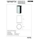 Сміттєвий ящик 115115031 Hotel : нержавіюча сталь, мат.  Bemeta Чехія