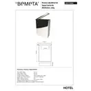 125115045 Hotel Кошик для сміття квадратний, нержавійка мат Bemeta Чехія (125115045)