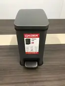 Відро для сміття з плавним закриттям прямокутне Koer TC-010108-07 8 л колір графіт (KR5591)