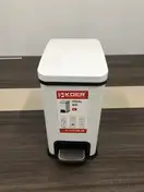 Відро для сміття з плавним закриттям прямокутне Koer TC-010108-08 8 л колір білий (KR5592)