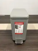 Відро для сміття з плавним закриттям прямокутне Koer TC-010210-07 10 л колір сірий (KR5599)