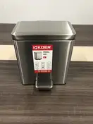 Відро для сміття з плавним закриттям прямокутне Koer TC-010306-02 6 л колір нержавійка (KR5600)