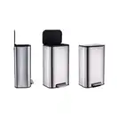 Відро для сміття з плавним закриттям прямокутне Mixxus Cubic-TC0112 SS Color 12л колір нержавійка ( (MI7089)