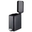Відро для сміття з плавним закриттям прямокутне Mixxus Premium Quadro-TC0105 Black 5 л колір чорний (MI7061)