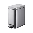 Відро для сміття з плавним закриттям прямокутне Mixxus Premium Quadro-TC0105 SS Color 5л колір нерж (MI7062)