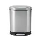 Відро для сміття з плавним закриттям овальне Mixxus Premium Strong-TC0105 SS Color 5л колір наржаві (MI7080)
