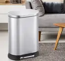Відро для сміття з плавним закриттям овальне Mixxus Premium Strong-TC0105 SS Color 5л колір наржаві (MI7080)
