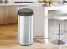 Відро для сміття сенсорне кругле Mixxus Premium Ellipse-TC0109 Chrome-Black 9л (хром-чорне) (MI7083