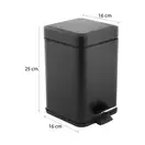 Корзина для мусора YOKA MUTI BLACK 3л. для ванной комнаты (CH.MUTI-BLK)