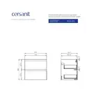 Шафка під стільницю Moduo 60 біла Cersanit (FZZH1000801986)