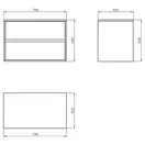 Cersanit Шафка під умивальник CREA  80 White mount countertop на стільницю Церсаніт (FZZW1008711564)