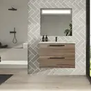 Комплект мебели 80 см Devit Fresh, дуб матовый, ручки чёрные 088734O