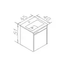 Тумба с раковиной Devit Comfort 45 х 40 х h51 см 0W20045W