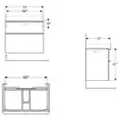 Тумба под раковину Geberit Smyle Square 73,4 см, лава матовая (500.353.JK.1)